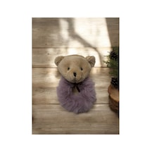 Ayıcıklı Peluş Simit Lastik Toka Mor - 673852555 Mor
