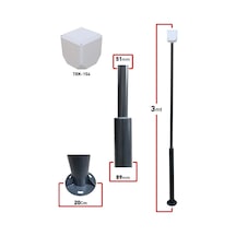 Trk 3 Metre 89x51x2mm + Küp Kamera Direk