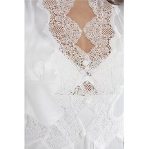Pierre Cardin 6335 6'lı Saten Gecelik Sabahlık Takım 001