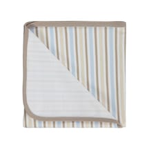 Civil Baby İnce -kalın Çizgili 80x90 Battaniye - Bej Vizon
