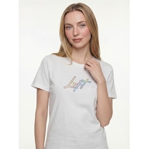 LOFT Regular Fit Kadın Tshirt K.kol Lf2042218 Q1.v1 Beyaz