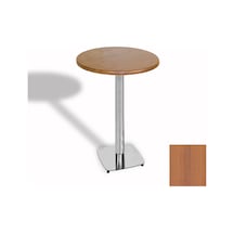 Bistro Masa Tokyo Kromnikel - Werzalit, Wermodin Ve Allzalit Tabla 60 Cm Çap - Koyu Ahşap Çok Renkli