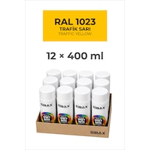 Sibax Akrilik Sprey Boya Trafik Sarı Ral 1023 12 Li Paket - 400 Ml X 12 Adet 0