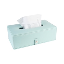 2k Suni Deri Peçetelik Mendil Kutusu 13 24 6 Cm. Su Yeşili Su Yeşili