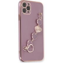 Zengemtx Newface Apple Uyumlu iPhone 11 Pro Max Kılıf Esila Silikon - Mor