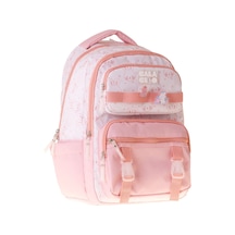 Calacilo Pleasant Kız Çocuk Kedi Baskılı Pembe İlkokul Okul Sırt Çantası - Beş Bölmeli - C4050