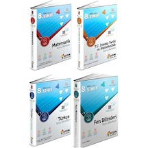 Aydın 2024 8. Sınıf Matematik + Türkçe + Fen + İnkılap Üç Adım Soru Seti 4 Kitap