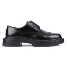 Shoetyle - Siyah Açma Deri Bağcıklı Erkek Klasik Ayakkabı 250-601-879-siyah