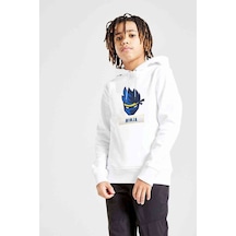 Fortnite Ninja 4 Baskılı Unisex Çocuk Kapüşonlu Beyaz Sweatshirt Beyaz