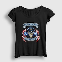 Presmono Kadın Forever Bon Jovi T-shirt Siyah