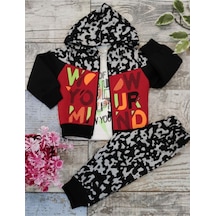 Mj Kids 3 Lü Kapşonlu Bebek Takımı Siyah