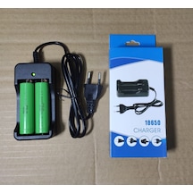 2 Yuvalı 18650 Lion Pil Şarj Aleti+2 Ad 3.7V 2000 Mah Pil