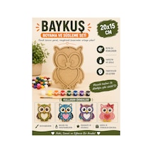 Katmanlı Baykuş Boyama Ve Mozaik Süsleme Seti 20x15 Cm