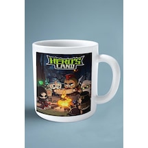 Heros Land Oyun Baskılı Kupa Bardak Çift Taraflı Baskı Kişiye Özel Model 1 Çok Renkli