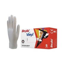Beybi Pudrasız Vinil Muayene Eldiveni S-20 Pk-Koli