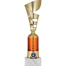 Odak Kupa - Genel Kupalar - Gn-019 B - 27 Cm Altın - Beyaz