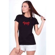 Berserk Mark Logo Baskılı Siyah Kadın Tshirt