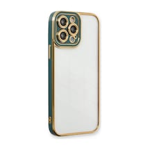 Apple iPhone Uyumlu  14 Pro Kılıf Liva Lens Silikon -  Yeşil