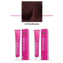Neva Color Premium Kalıcı Krem Saç Boyası 4.4 Orta Kestane 2'li