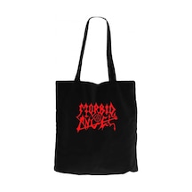Morbid Angel Logo Siyah Kanvas Bez Çanta Siyah