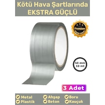 Özel Üretim Çok Amaçlı Su Geçirmez Sızdırmaz Güçlü Dayanıklı Izolasyon Gri Tamir Bandı 48 Mm 10 Mt 3