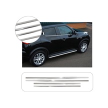 Nissan Juke Uyumlu 2010 Ve Üzeri Krom Cam Çıtası 4 Parça Paslanmaz Çelik