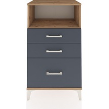 Hyperion Komodin Tek Raflı 3 Çekmeceli 60x44x106 Çam-antrasit Çam