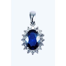 Pırlanta Safir Kolye 1.21 Ct.