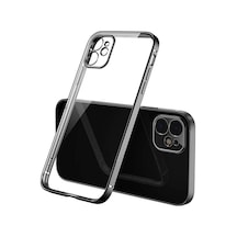 Apple Uyumlu iPhone 12 Mini 5.4Inç Renkli Kenar Seffaf Kilif Kamera Korumali 248667323 - Renk / Siyah