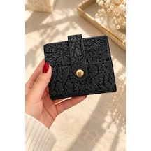Elpida Bags Kadın Parıltılı Simli Çok Bölmeli Çıtçıtlı Kartlık & Cüzdan