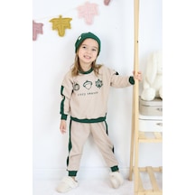 Miababy Cozy Nakış Baskılı 3lü Takım Koyu Yeşil