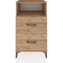 Hyperion Komodin Tek Raflı 2 Çekmeceli 60x44x106 Çam-çam Çam