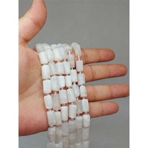 Bileklik Boy Ay Taşı 7x12mm Yarım Dizi 49914 18cm Uzunluğundadır Çok Renkli