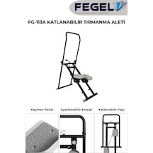 Fg-113a Katlanabilir Tırmanma Aleti Ev Tipi Kardiyo Ve Spor Egzersiz Cihazı Siyah