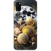 Samsung Galaxy M30s Uyumlu Ay Ve Deniz Kabukları Desenli Silikon Kılıf