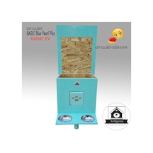 Kedigram Kedi Kulübesi Basic Blue Pearl Plus Kedi Evi Yağlı Boyalı