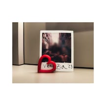 Kalp Tasarımlı Polaroid Fotoğraf Tutucu & Dekoratif Fotoğraf Standı - Çok Renkli