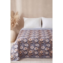 Nilüfer Çiçeği 5d Çok Amaçlı Çift Kişilik Baskılı Pike & Yatak Örtüsü 200x220 Cm Çok Renkli