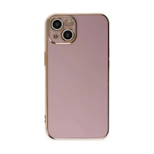 Apple Uyumlu iPhone 15 Uyumlu Kılıf Volet Silikon - Mor