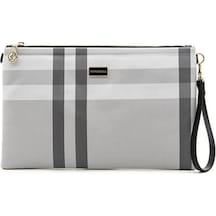 Silver Polo Sp1034 Kadın Portföy & Clutch Ekose A.gri-a.taba
