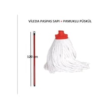 Süper Emici Mop Yedek Paspas İpli Vileda Ucu Paketli ve Sapı