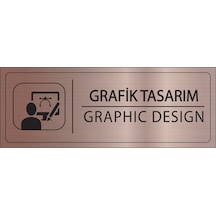 Mayeka Grafik Tasarım İsimlik Bronz Metal Kapı İsimliği Levhası Yönlendirme Tabelası
