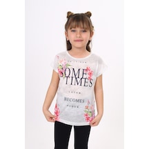 Toontoy Kids Toontoy Kız Çocuk Sometimes Baskılı Tişört Siyah