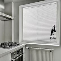 Plise Dekor Gri Plise Perde - Cam Balkon Perdesi Vidalı Sistem