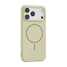 Mey İthalat Apple Uyumlu iPhone 17 Pro Max Jully Magsafe Kapak - Bej