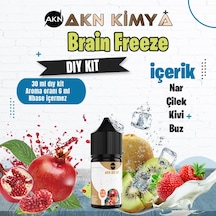 Brain Freeze Naked Dıy Kit Nar Çilek Kivi Buz Gıda Aroması %20 Oranda Aroma İçerir Hazır Değildir 30 Ml