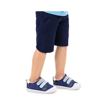 Kiko Kids Textile Cırtlı Erkek Bebek Spor Ayakkabı Lacivert