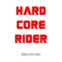 Hard Core Rider Oto Cam Sticker Kırmızı 20 17 Cm