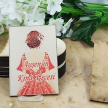 Kına Kızı Baskılı Kişiye Özel Ahşap Magnet Soz Nişan Düğ 30 Adet
