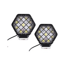 2 Adet 48w Altıgen Kafesli Siyah Kasa 16 Led Off Road Tekne